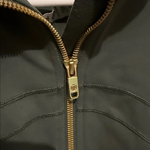 Lululemon Athletica Olive Jacket with Gold Zipper - Picture 5 of 5